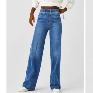 SPANX Seamed Front Wide Leg Jeans Vintage Indigo Size 2X
